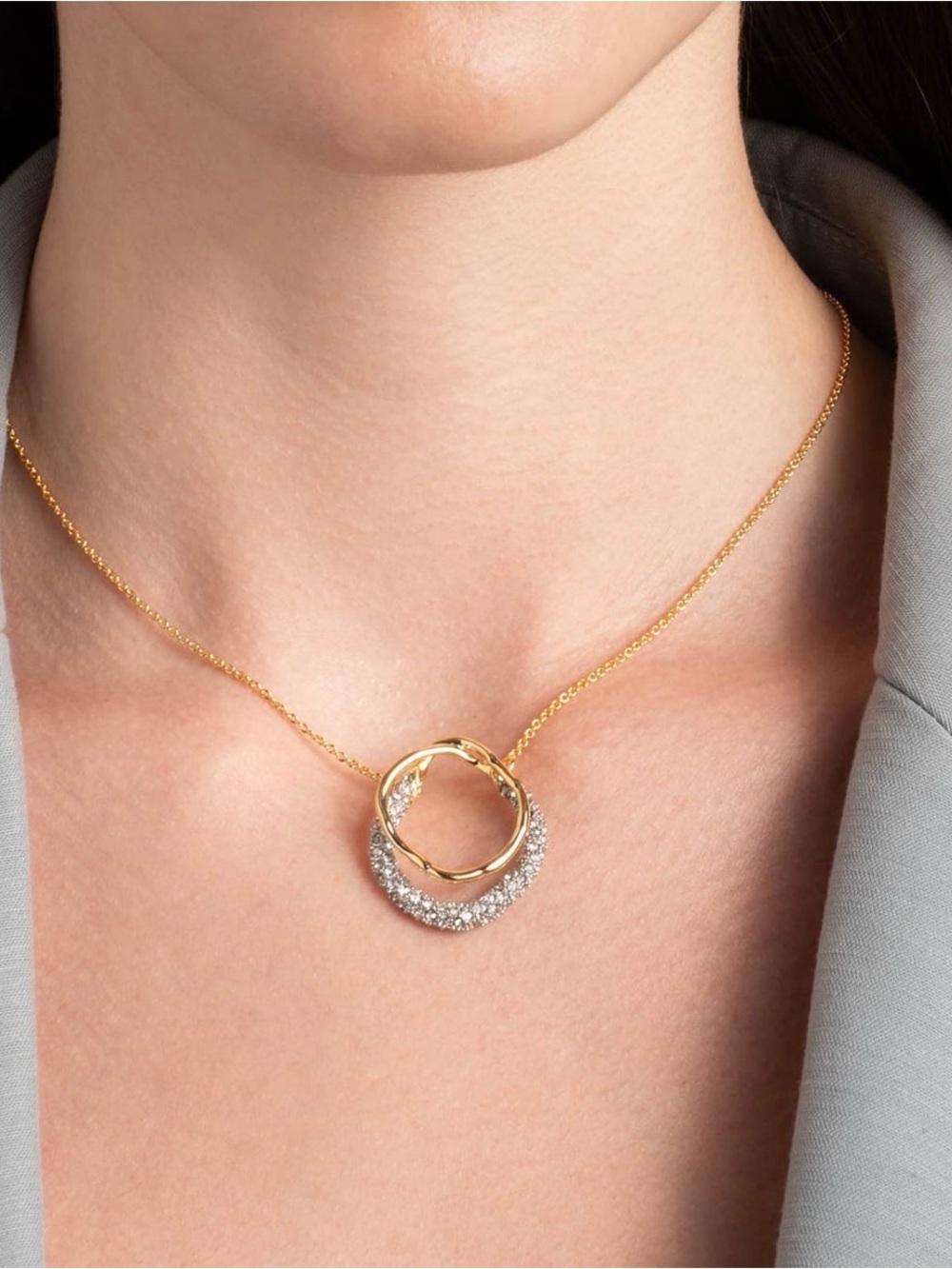 Alexis Bittar Solanales Gold Crystal Orbit Necklace